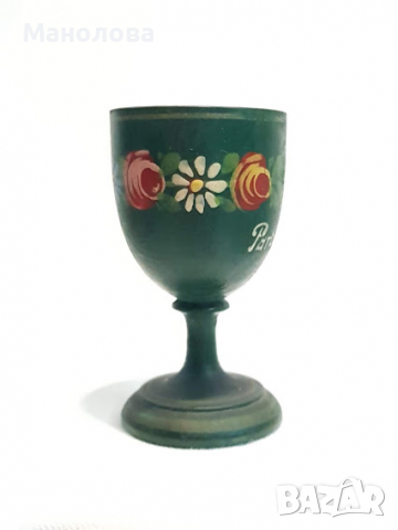 Винтидж дървени чаши за яйца, ръчно рисувани с очарователни детайли., снимка 7 - Антикварни и старинни предмети - 36574935