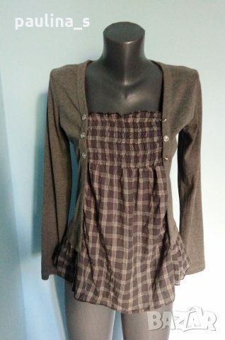 Еластична блузка с къдри / унисайз , снимка 5 - Блузи с дълъг ръкав и пуловери - 14136963