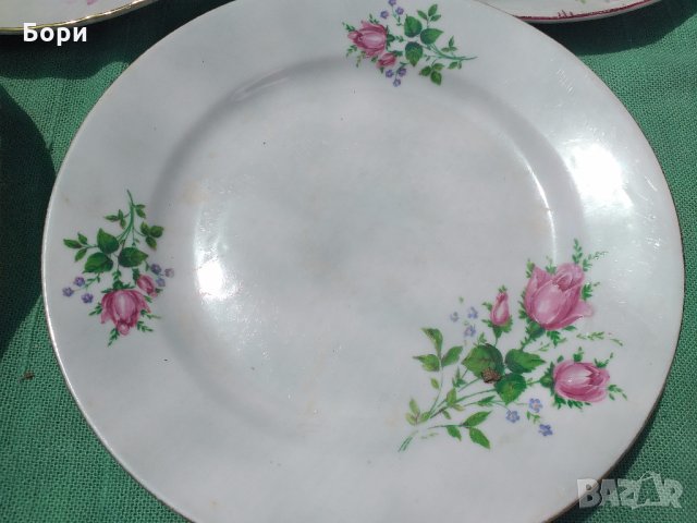 Български порцелан чинии плитки, снимка 2 - Чинии - 33061506