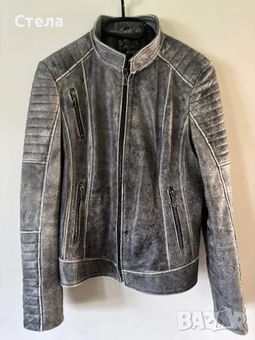 Якета от Естесвена кожа Червено -130 лв Сиво 110, снимка 7 - Якета - 50195304