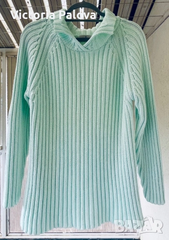 Плетена блуза тюркоазен цвят ANN LLEWELLYN ESQ