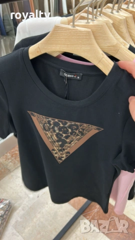 Guess Нова Черна Дамска Тениска Гес 