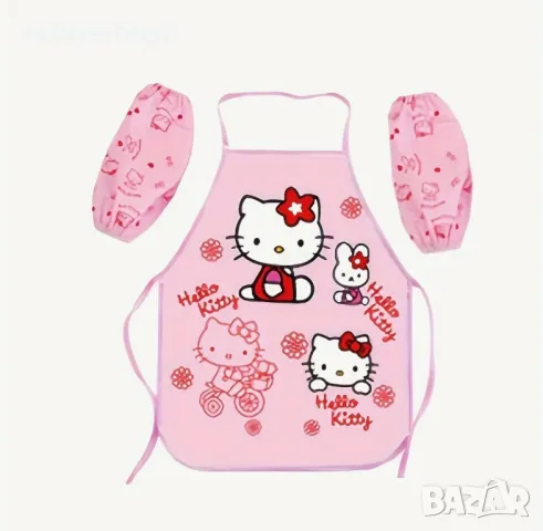 Hello Kitty Престилка с ръкави , сладък дизайн за кухня и рисуване, снимка 2 - Аксесоари за кухня - 49500630