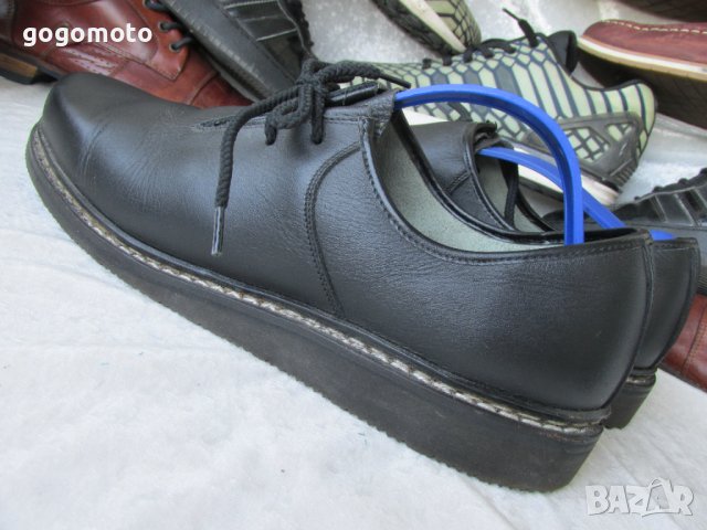 КАТО НОВИ 43 - 44, Vintage Hiking Shoes, Skywalk original, Black Leather, Bavarian, Das Beste, Mens, снимка 17 - Ежедневни обувки - 37606098