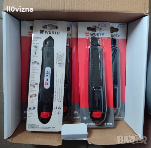 Макетен нож черен 18мм - WURTH, снимка 2 - Други инструменти - 43182875