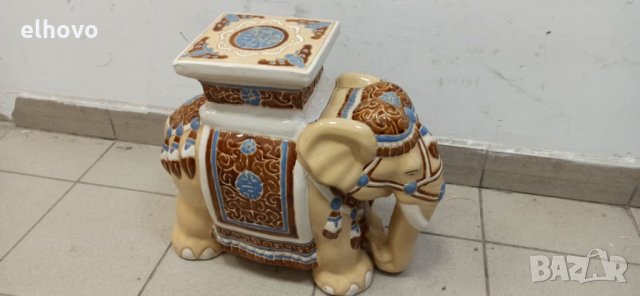 Голям керамичен слон, снимка 4 - Антикварни и старинни предмети - 32718501
