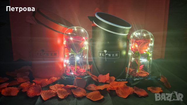 Вечна роза в луксозна кутия/Роза в кутия/вечна роза, снимка 3 - Декорация за дома - 44115755