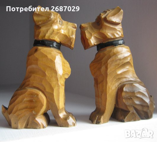 Няколко различни: 2 бр, дървени куче териер, котка, дърворезба фигура хипопотам чайка пано Норвегия, снимка 2 - Статуетки - 28974865