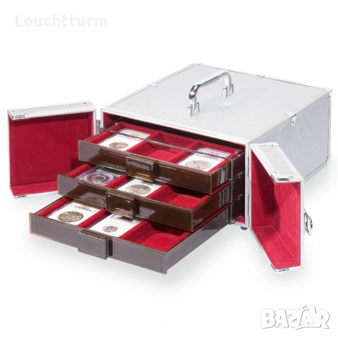 CARGO MB5 Алуминиев куфар за 5 табли - Leuchtturm , снимка 2 - Нумизматика и бонистика - 38291640