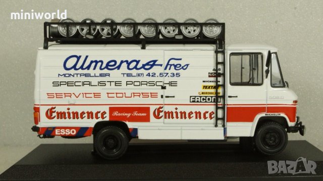 Mercedes-Benz 508D Team Almeras Eminence 1980 - мащаб 1:43 на Hachette моделът е нов в блистер, снимка 6 - Колекции - 43214076