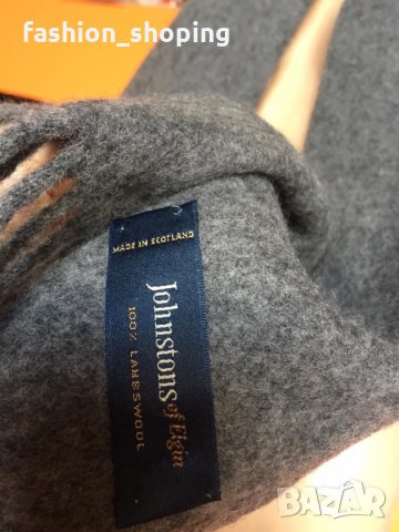 Мъжки шал Johnstons of Elgin, агнешка вълна, снимка 3 - Шалове - 35219329