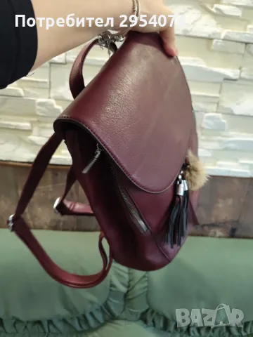 голяма кожена раница 25лв, снимка 2 - Раници - 49686445