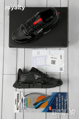 Prad🅰️ Нови Мъжки Черни Маратонки Прад🅰️