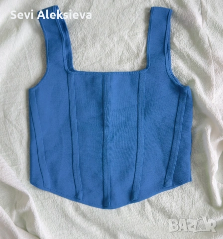 Дамски син корсет / топ – размер S (без етикет)