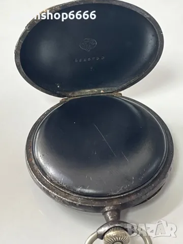 OMEGA Gunmetal джобен часовник с отворен лицев швейцарски 1900 г, снимка 13 - Мъжки - 49204926