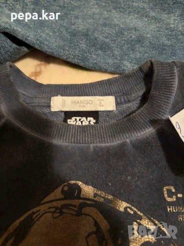 Дънки маркови 140 и блузи ватирани 128, снимка 4 - Детски пуловери и жилетки - 51768481