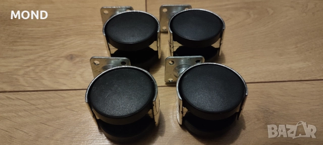 Колела за мебели, с 2 колелца, 50 мм х 20 мм