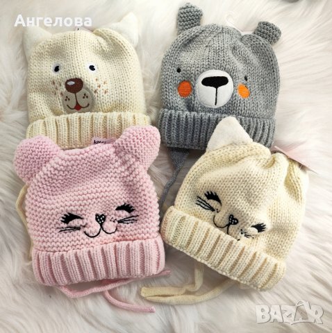 Зимна шапка с поларена подплата 0-18м, снимка 3 - Бебешки шапки - 43181506