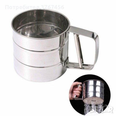 Сито/уред за пресяване на брашно/пудра захар тип чаша, снимка 4 - Прибори за хранене, готвене и сервиране - 43487366