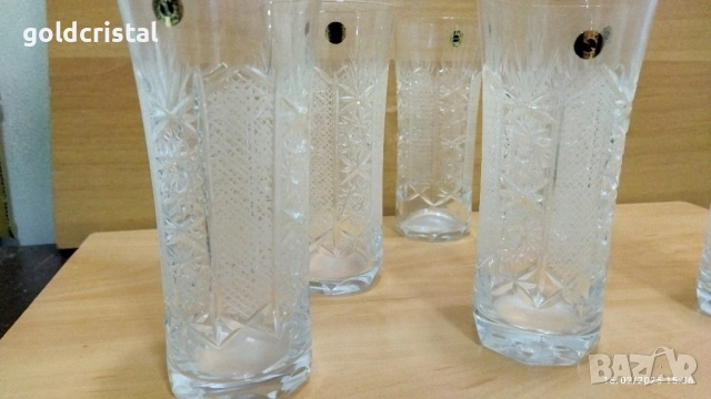кристални чаши Зорница лукс , снимка 2 - Антикварни и старинни предмети - 27168314