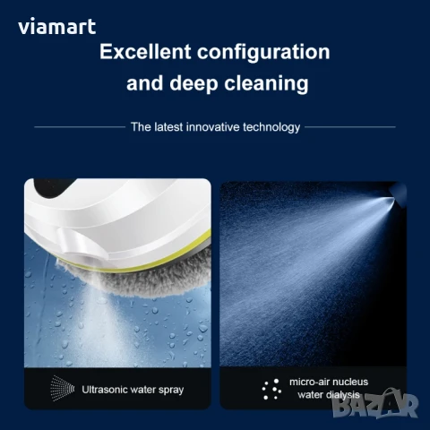 Робот за почистване на прозорци с автоматично пръскане PuRuiKai 309, снимка 11 - Прахосмукачки - 51423021