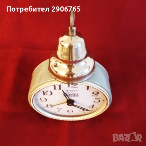 Часовник будилник Янтар с кабанка работещ, снимка 5 - Антикварни и старинни предмети - 52170980