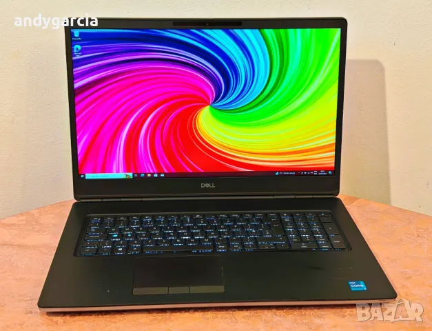  DELL Precision 7760/Core i7-11850H/NVidia RTX A3000/16GB RAM/512GB SSD/17.3 FullHD IPS 100% DCIP-3 , снимка 1