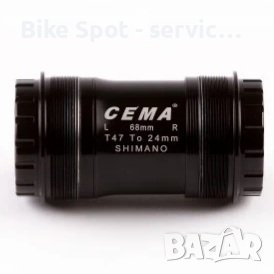 T47-24mm Cartridge Ceramic Bottom Bracket Средно Куха Ос Trek Стандарт Резба, снимка 1 - Части за велосипеди - 37537688