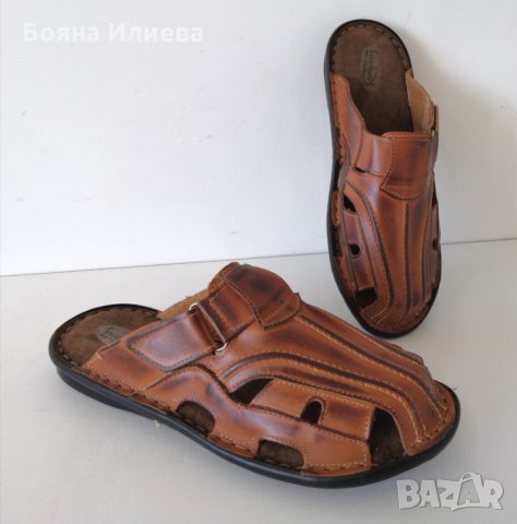 Габровски мъжки чехли ЕСТЕСТВЕНА кожа модел 014 в Мъжки чехли в гр. Габрово  - ID28979781 — Bazar.bg