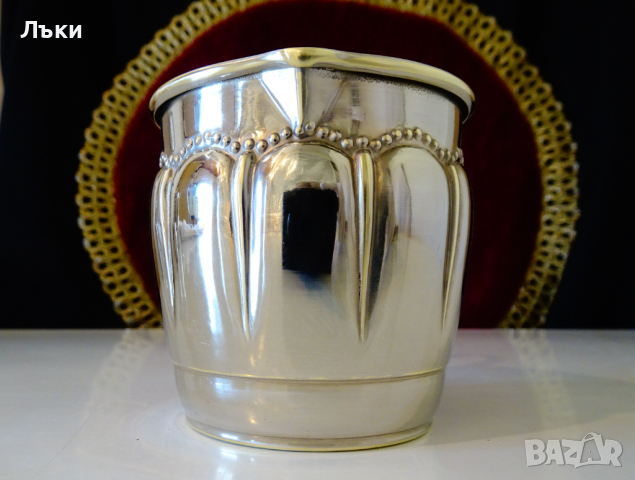 Посребрена каничка,латиера,релеф. , снимка 3 - Антикварни и старинни предмети - 36400966