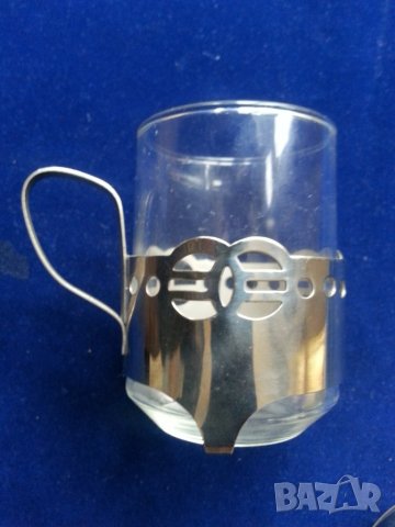 подстакани немски чаши за чай/кафе - 6 броя комплект със захарница, (Йена-глас) нови, неползвани, снимка 2 - Сервизи - 32737404