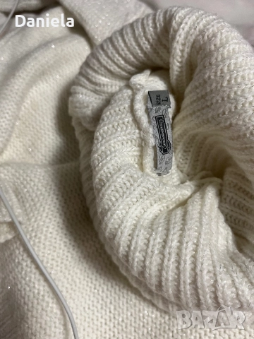 Бял пуловер , снимка 3 - Блузи с дълъг ръкав и пуловери - 52425642