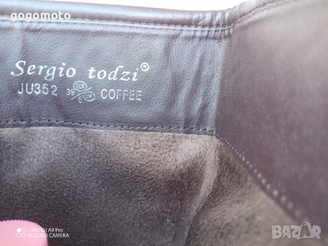 дамски ботуши original  SERGIO TODZI® ,N- 38 - 39 - тъмно кафяви, плетена кожа, снимка 7 - Дамски ботуши - 43563453