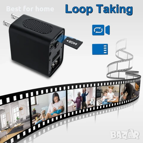 64GB малко зарядно за охранителна камера, снимка 3 - Друга електроника - 51085150