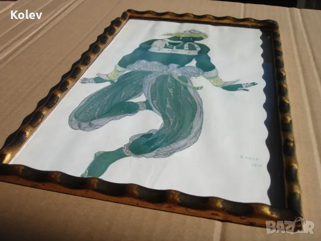 Хромолитография на Леон Бакст от 1920 те, снимка 10 - Антикварни и старинни предмети - 47584546
