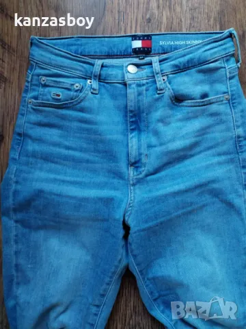 Tommy Hilfiger S Sylvia Hgh Skn - страхотни дамски дънки ЕЛАСТИЧНИ 27/28, снимка 4 - Дънки - 49247215