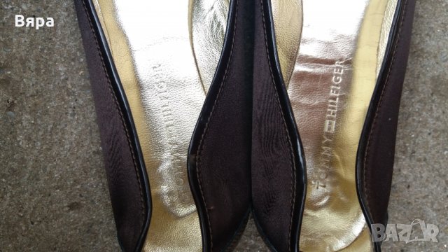 Луксозни пантофки Tommy Hilfiger - сатенени и лачени обувки!, снимка 8 - Дамски елегантни обувки - 27970580
