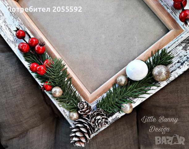 Декорирана коледна рамка за снимка , снимка 7 - Коледни подаръци - 38536938