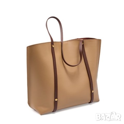 Дамска чанта Естествена кожа Brown 1155, снимка 5 - Чанти - 44000218
