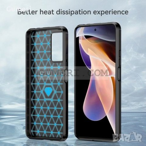 Xiaomi Redmi Note 11 Pro+ 5G  Удароустойчив Гръб  - Карбон, снимка 4 - Калъфи, кейсове - 36860742