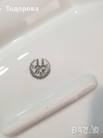 Старинен порцеланов чехски поднос Schlaggenwald   за салати и разядки- 7 гнезда., снимка 7 - Сервизи - 47383605