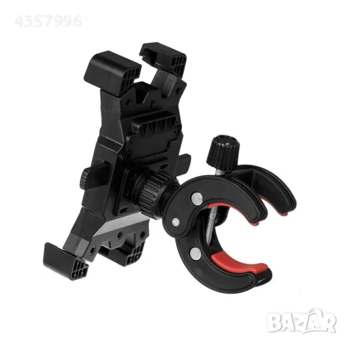  Стойка за мобилен телефон за велосипед и мотоциклет, Черен , снимка 2 - Аксесоари за велосипеди - 49176692