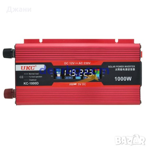  Инвертор за ток с дисплей 1000W 12/220V, снимка 6 - Друга електроника - 28594767