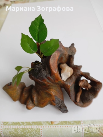 Авторска скулптура, Абстрактна пластика от дърво - 2 бр., ръчна изработка 1987 г., уникати, снимка 14 - Антикварни и старинни предмети - 47720845