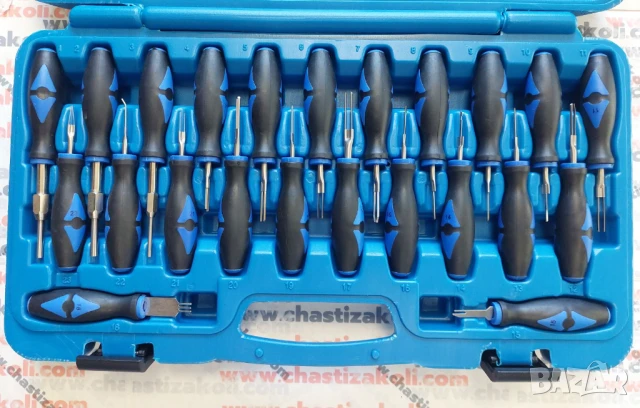 Инструменти за демонтаж на контактни клеми и букси  23 броя