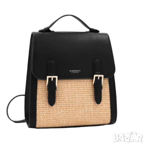 Кокетна дамска раничка, със сламени детайли, снимка 15 - Раници - 52112817