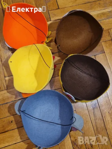 Лот 5 театрални шапки с животински мотиви за сюжетни игри, снимка 2 - Образователни игри - 48430871