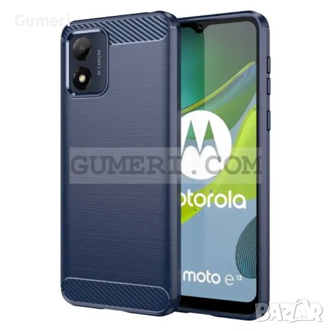 Силиконов Гръб "Карбон Шарк" за Motorola Moto E13, снимка 3 - Калъфи, кейсове - 40801712