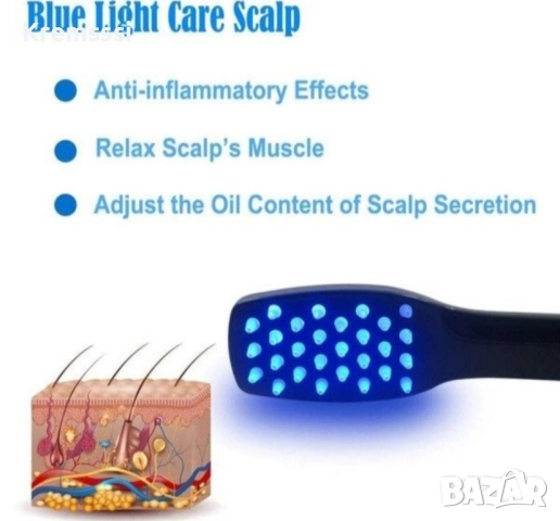 Безжичен гребен за коса стимулиращ разтежа, снимка 5 - Аксесоари за коса - 52510752