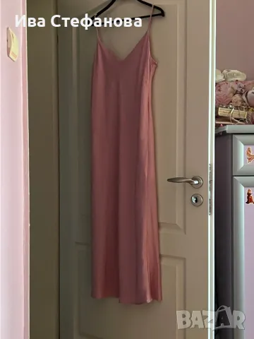 Нова нежна парти коктейлна розова сатен сатенена елегантна рокля Mohito , снимка 10 - Рокли - 50243463